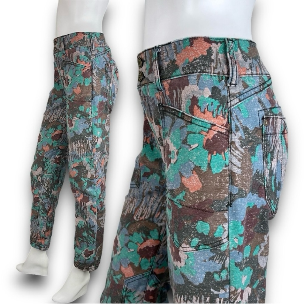 PILCRO The Wanderer Utility Pants Artsy Floral Cottagecore Elfcore Fairycore - Picture 7 of 12